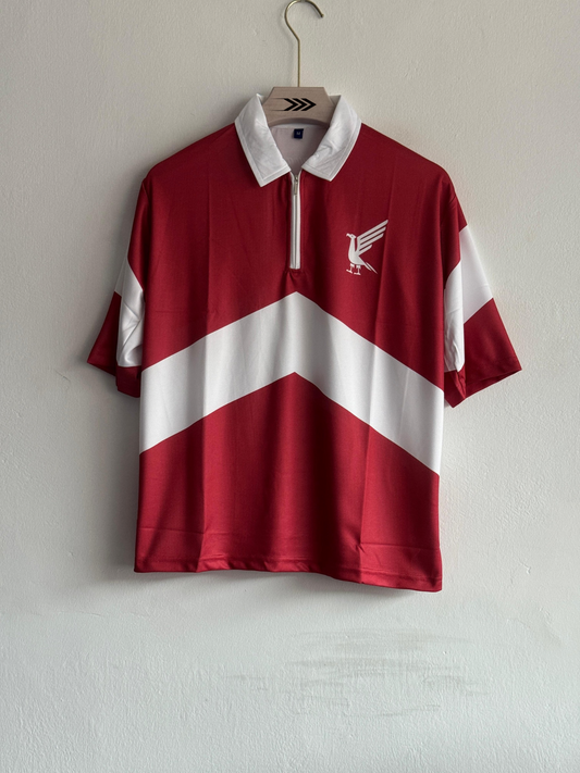 LIVERPOOL REDBIRD VINTAGE ZIP POLO JERSEY - REGULAR FIT