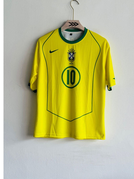 BRAZIL 2004 HOME KIT | Ronaldinho Edition | Vintage | Regular Fit