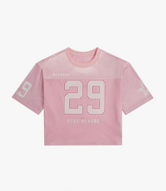 Blessed 29 crop tee mesh crop top