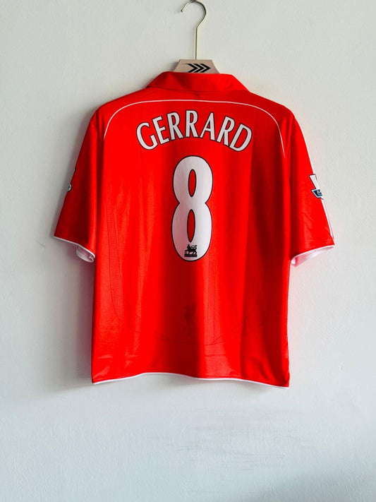 Liverpool 2006/07 Home Kit | Gerrard Five-Sleeve Polo – Vintage Unisex Regular Fit