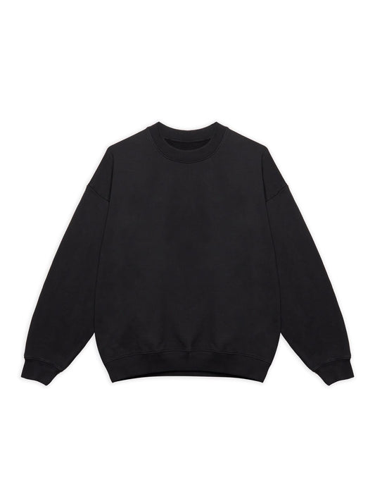 Plain Black sweatshirt REGULAR FIT