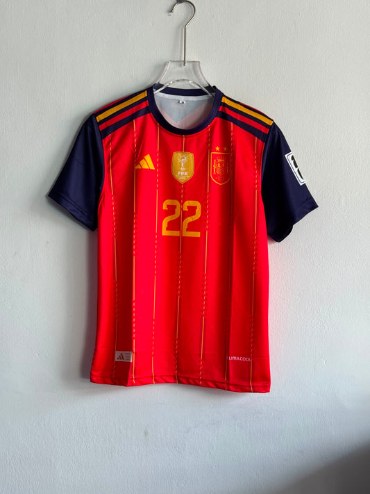 Spain 2026 WorldCup Winning Printed Jersey (2 Stars)