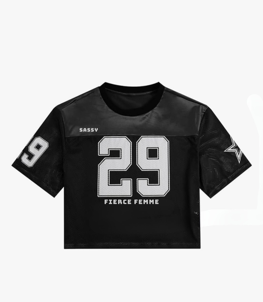 Sassy 29 CROPTOP MESH CROP TEE