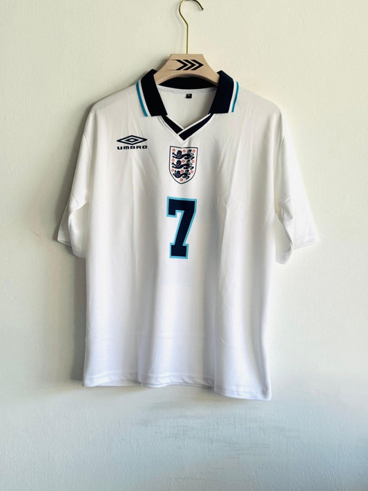 England 1996 Home Kit Beckham – Vintage Regular Fit Unisex