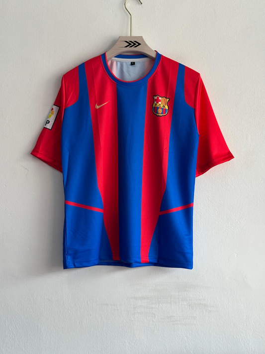 Barcelona Vintage 2002-03 Home Kit β Puyol Edition-Regular Fit
