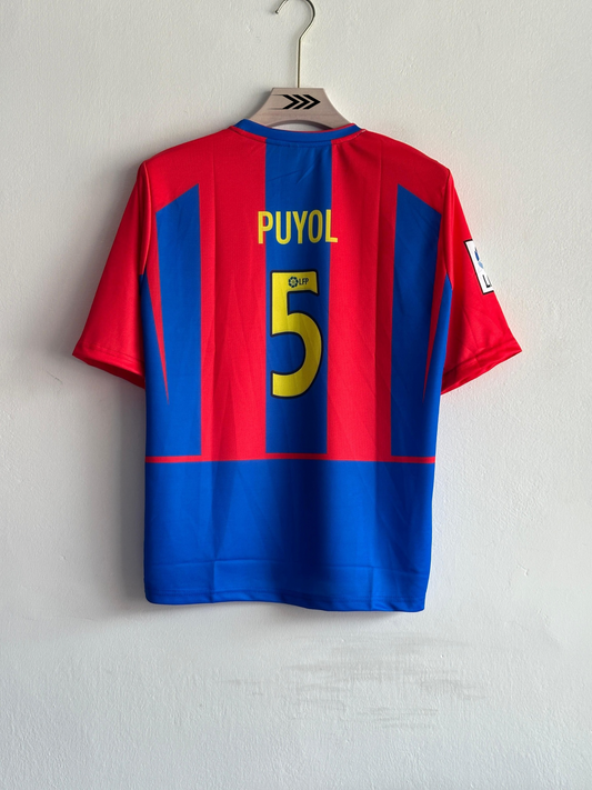 Barcelona Vintage 2002-03 Home Kit – Puyol Edition-Regular Fit