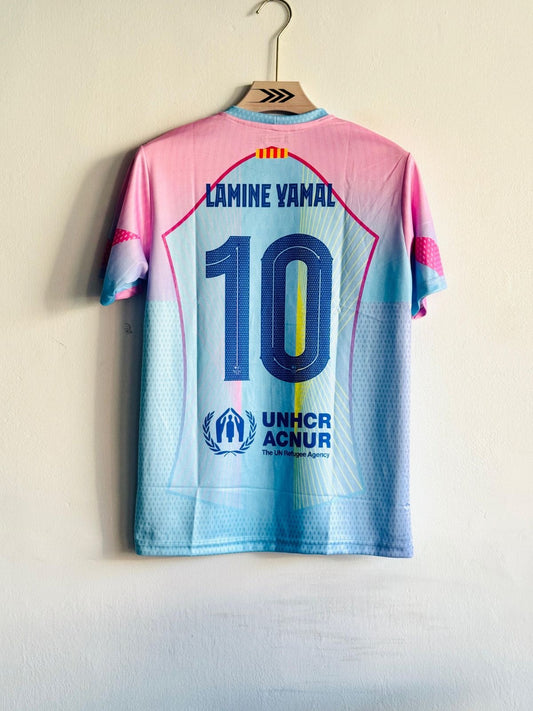 Barcelona 2025-26 Blue Special Edition Jersey – Lamine Yamal | Vintage | Unisex | Regular Fit