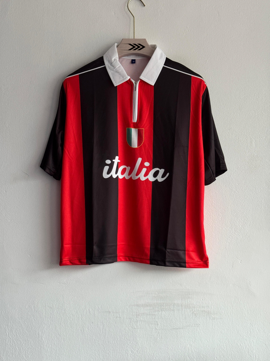 ITALY VINTAGE ZIP POLO JERSEY REGULAR FIT