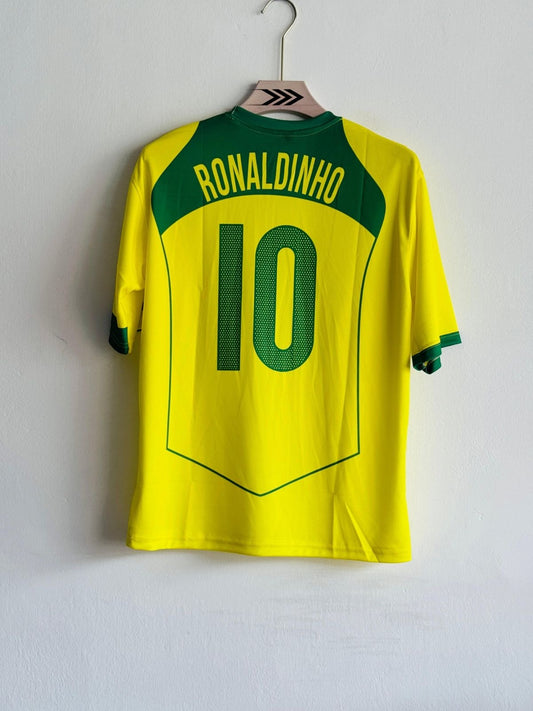 BRAZIL 2004 HOME KIT | Ronaldinho Edition | Vintage | Regular Fit