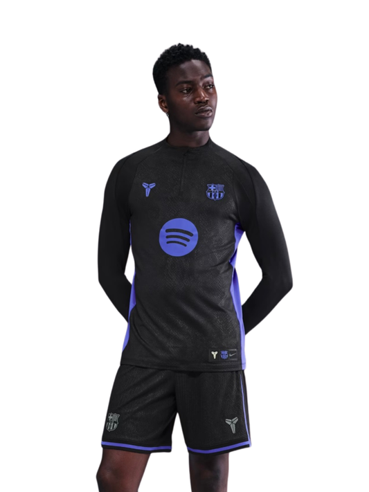 FC Barcelona 25/26 Pre Match Away Drill Top Regular fit FULLY EMBROIDERED