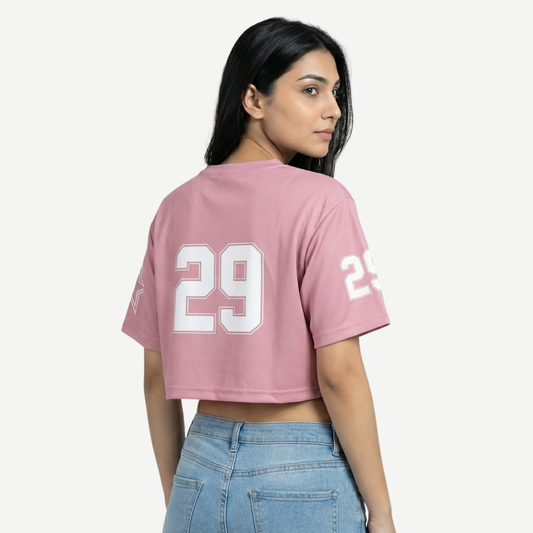 Blessed pink mesh croptop
