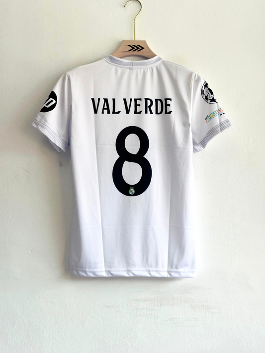 Real Madrid 2025-26 Home Kit – Valverde Edition- Regular Fit